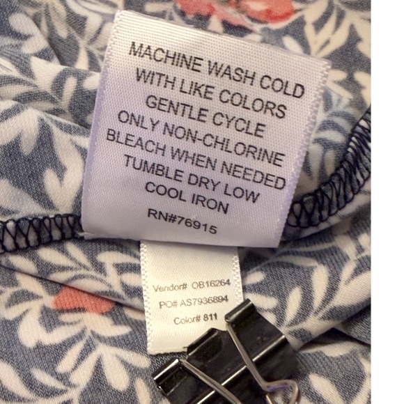 Appleseeds Womens Size S Floral Print Button Front Collared Long Sleeve Tunic - Picture 5 of 6